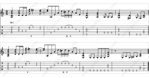Guitar tablature for Roll the Credits.